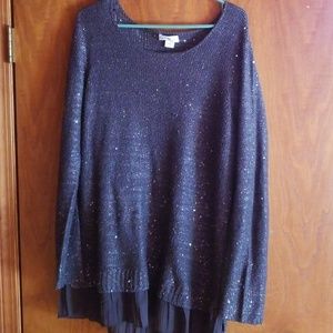 Grey and glitter sweater